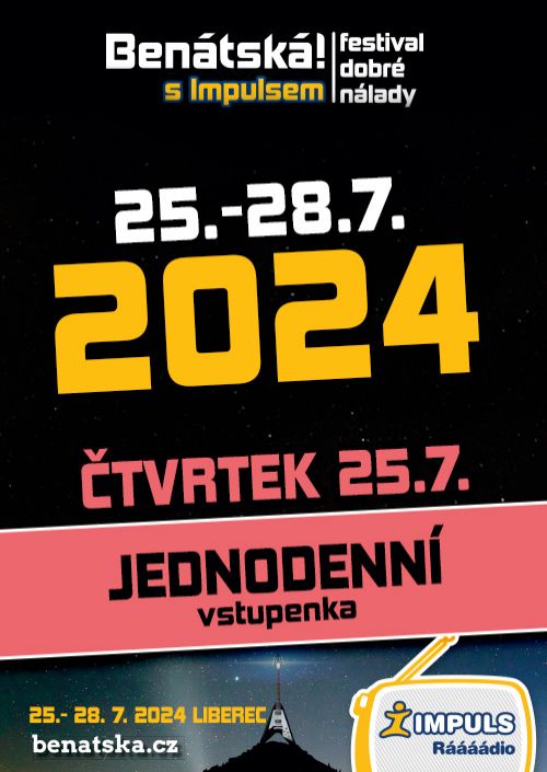 BENÁTSKÁ! 2024 - jednodenní ČTVRTEK 25.7.