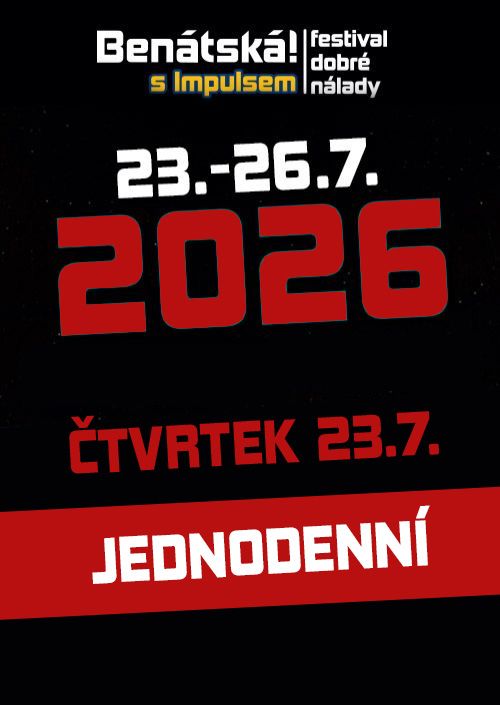 BENÁTSKÁ! 2026 - jednodenní ČTVRTEK 23.7.